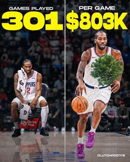 开云-美媒:小卡在快船已赚2.4亿美元薪资 只打301场&每场80万美元